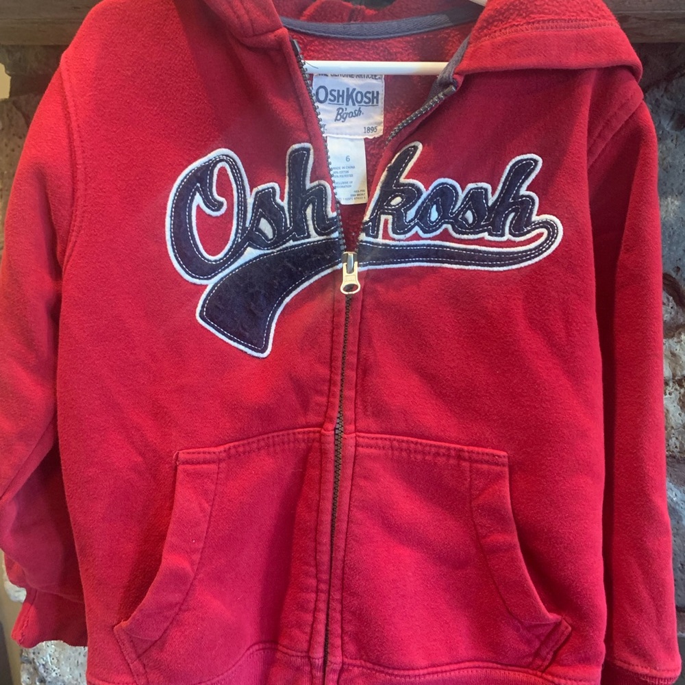 Oshkosh zip up jacket with hood size 6